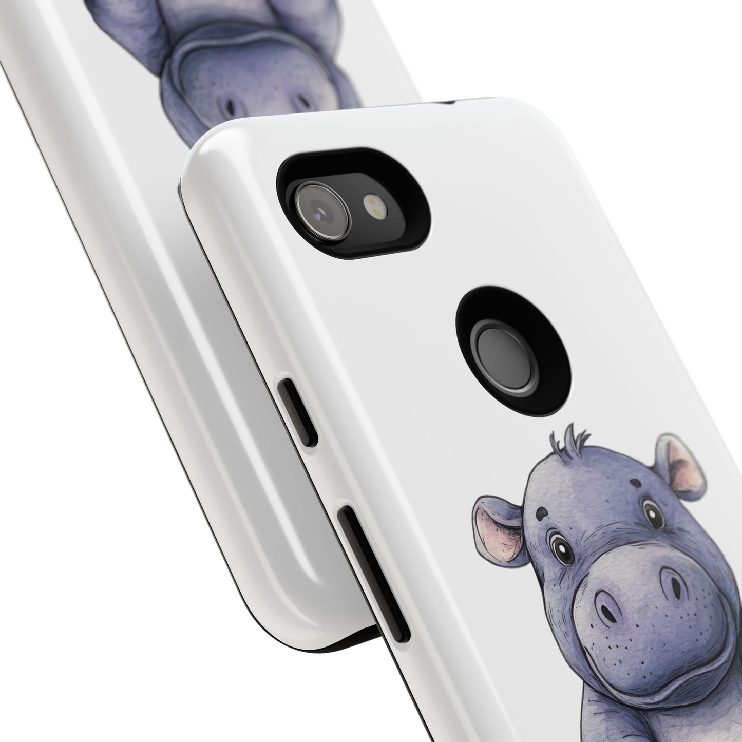 Cute Hippo Phone Case, Unique Tough Cases, Animal Lover Gift, Cute Animal Design, Baby Animal Phone Accessory