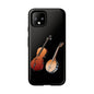 Musical Instrument Phone Case - Violin & Banjo Design, Music Lover Gift, Unique Phone Cover, Holiday Gift, Durable Tough Cases