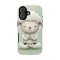 Meditating Lamb Phone Case — Cute Pastel Protective iPhone Cover