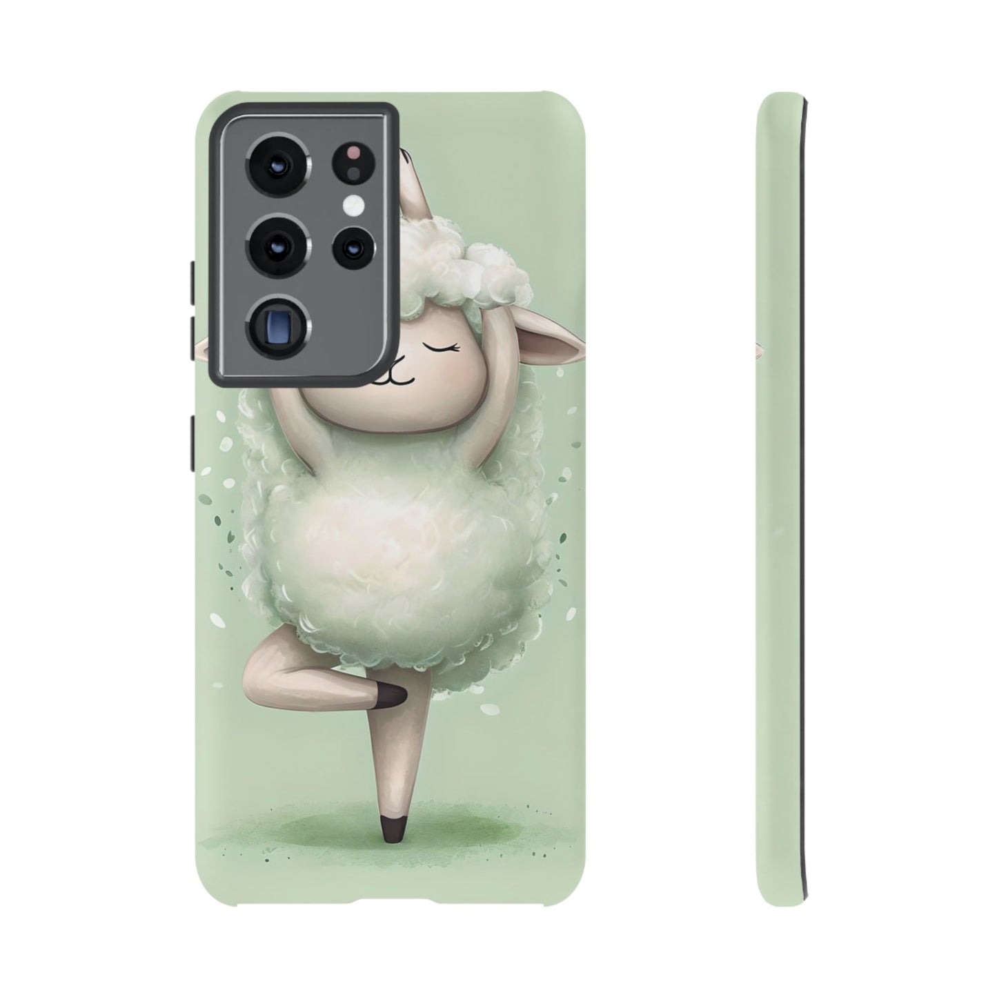 Cute Yoga Sheep Phone Case — Pastel Lamb Ballerina Protective Cover