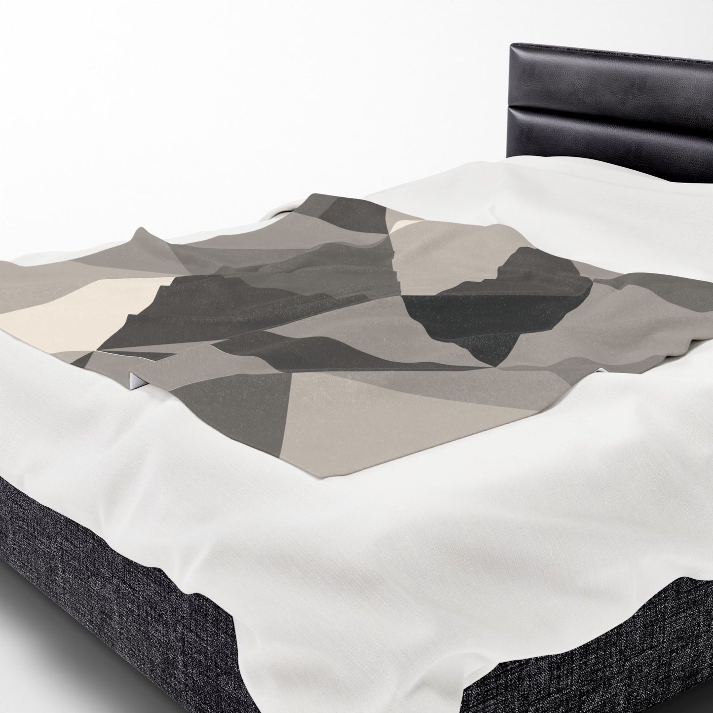 Cozy Geometric Velveteen Plush Blanket | Soft Throw for Home Decor, Gift for Homeowners, Minimalist Design, Perfect for Cozy Nights