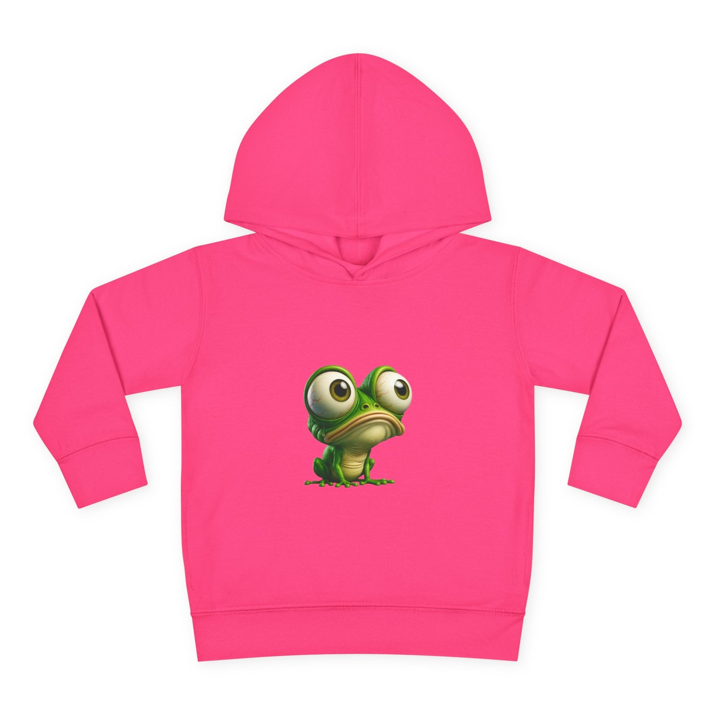 Whimsical Toddler Frog Pullover Hoodie, Cute Kids Fleece Sweater, Playful Toddler Clothing, Children's Gift, Animal Lover Apparel