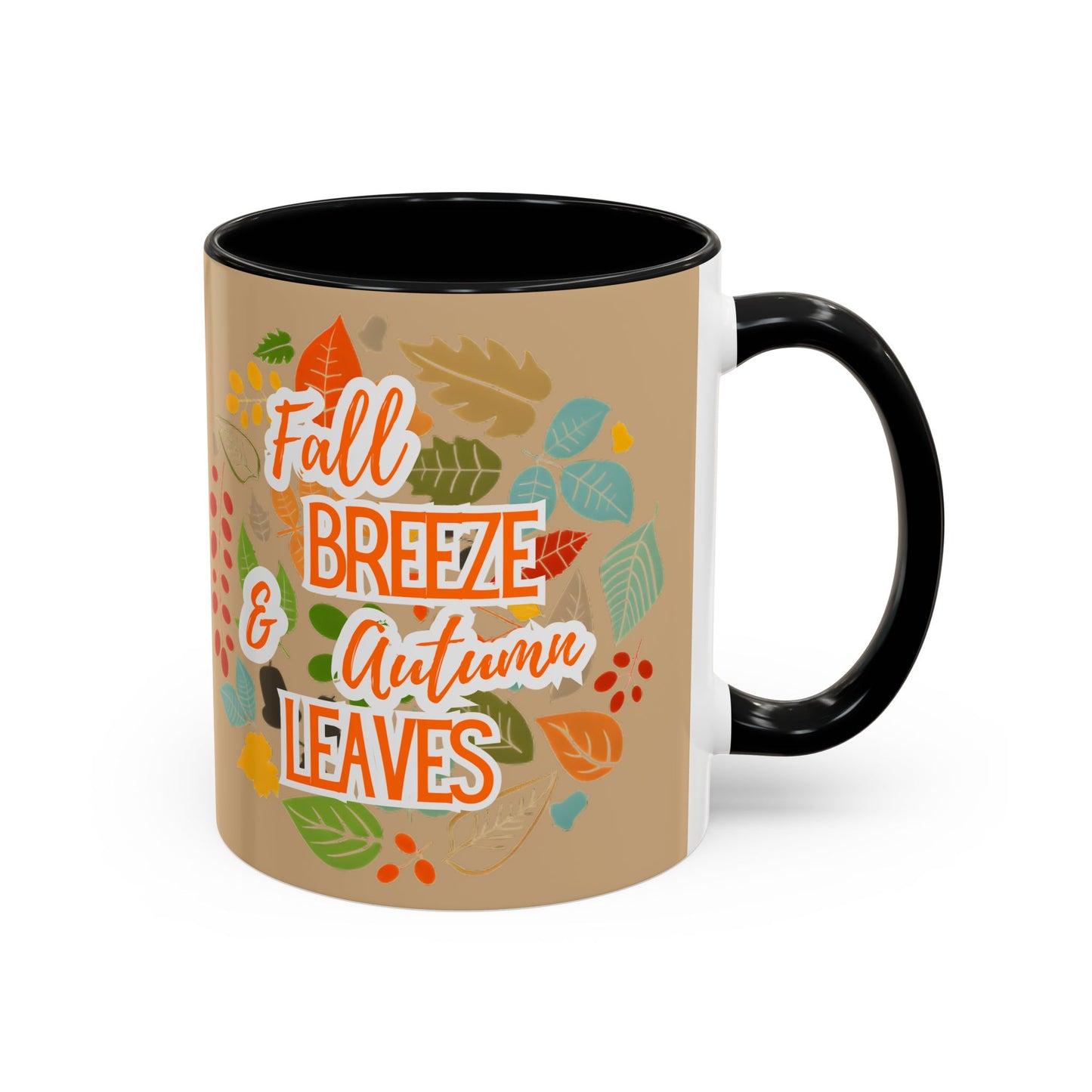 Fall Breeze & Leaves Coffee Mug, Autumn Mug, Seasonal Drinkware, Cozy Kitchen Decor, Perfect Gift for Fall Lovers
