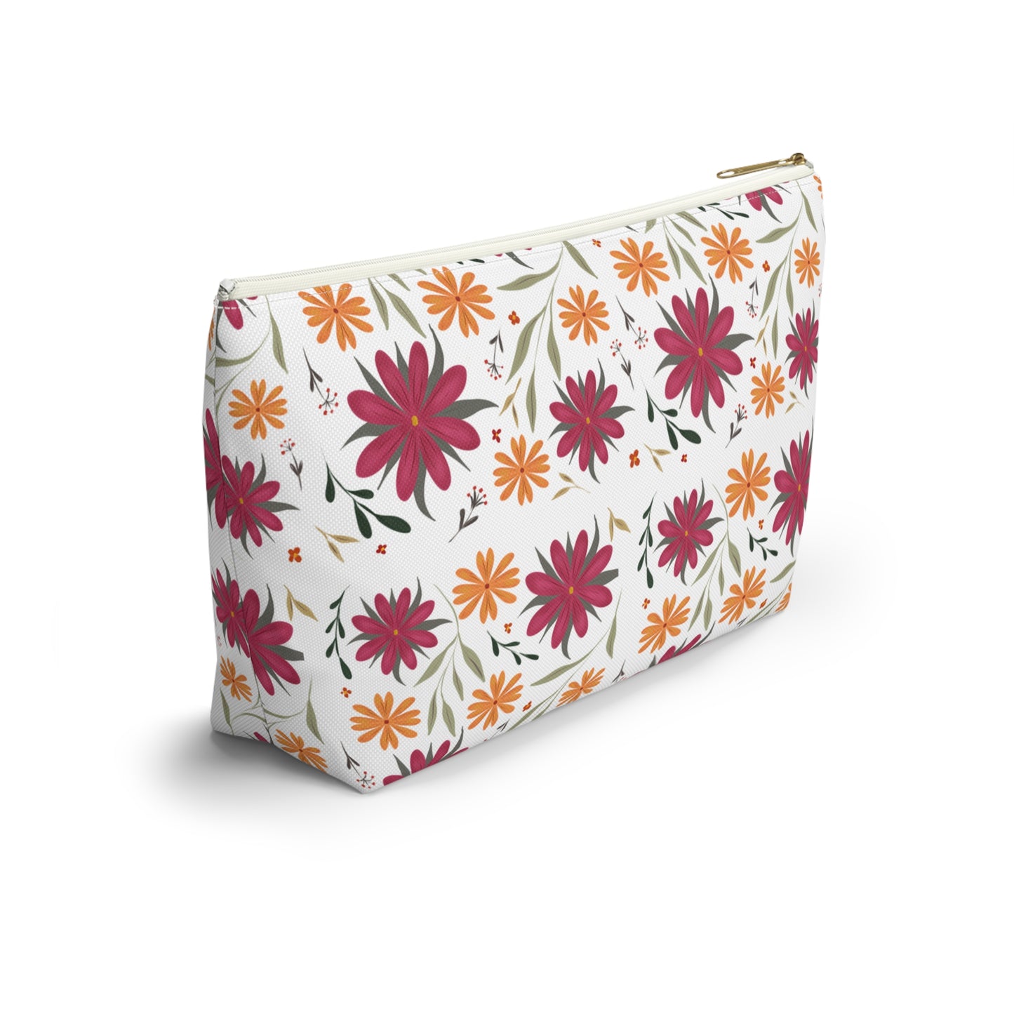 Floral Accessory Pouch - Ideal Travel Makeup Bag, Toiletry Organizer, Gift for Her, Eco-Friendly, Everyday Essentials