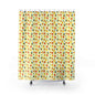 Whimsical Bee & Flower Shower Curtains, Cheerful Bathroom Decor
