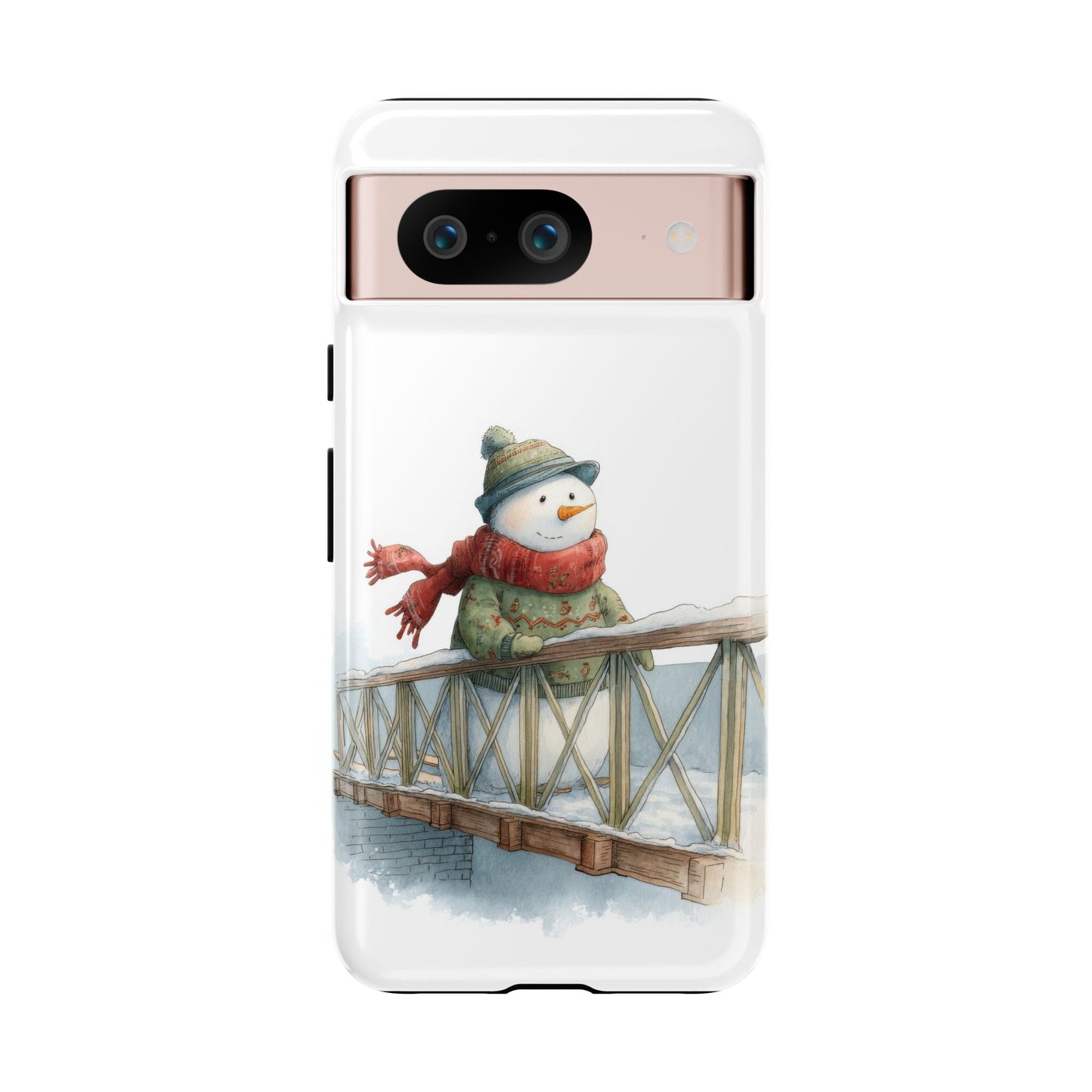 Snowman Phone Case – Winter Holiday Gift, Cute Snowman Design, Winter Accessories, Protective Phone Case, Unique Christmas Present