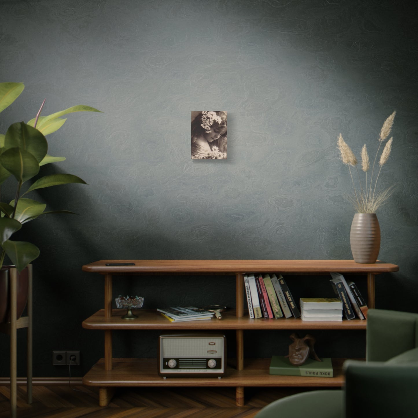 Vintage Floral Portrait Canvas