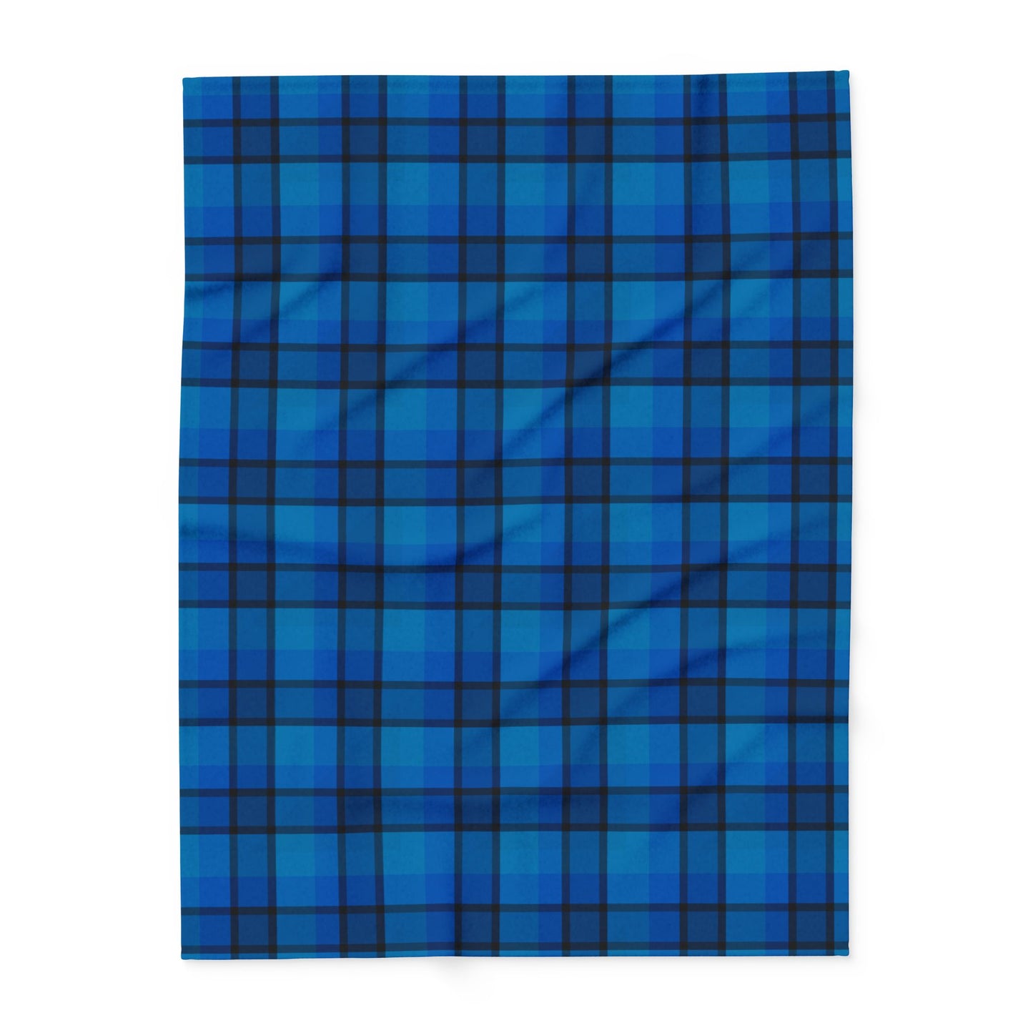 Cozy Arctic Fleece Blanket, Blue Plaid Throw, Warm Winter Decor, Home Gift, Hygge Style, Cozy Blanket for All Occasions