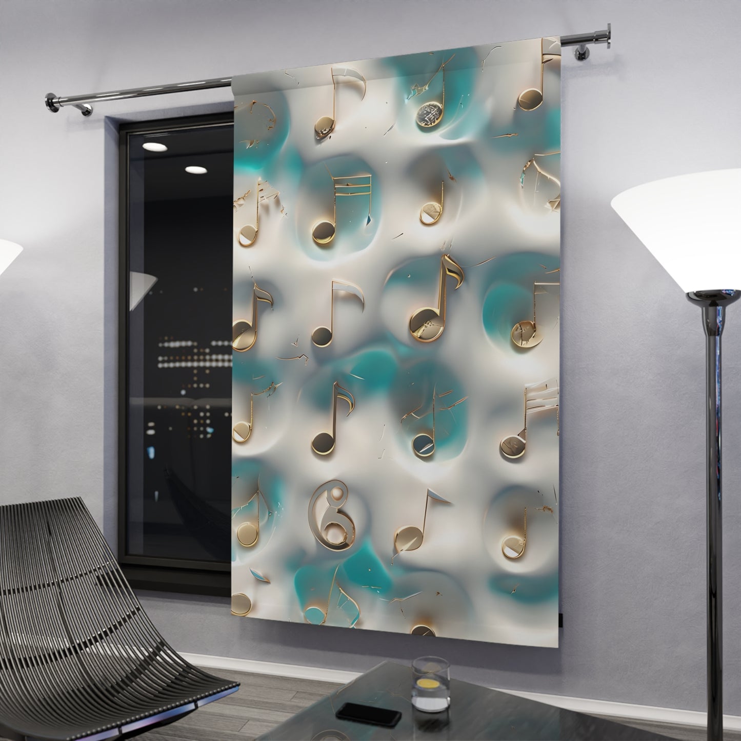 Musical Notes Window Curtain | Home Decor, Music Lover Gift