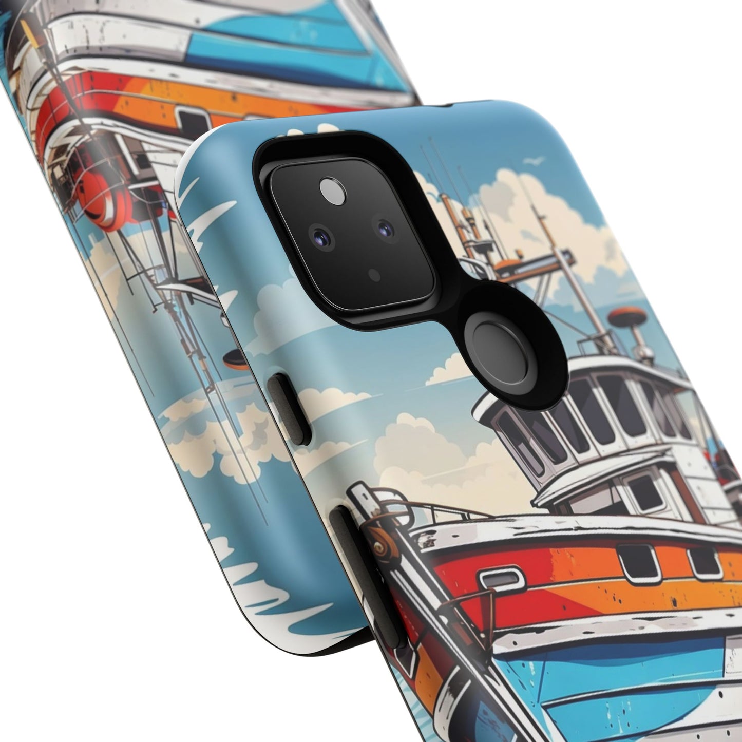Colorful Fishing Boat Phone Case | Nautical Gift, Marine Design, Coastal Aesthetic, Summer Vibes, Sea Lover's Accessory