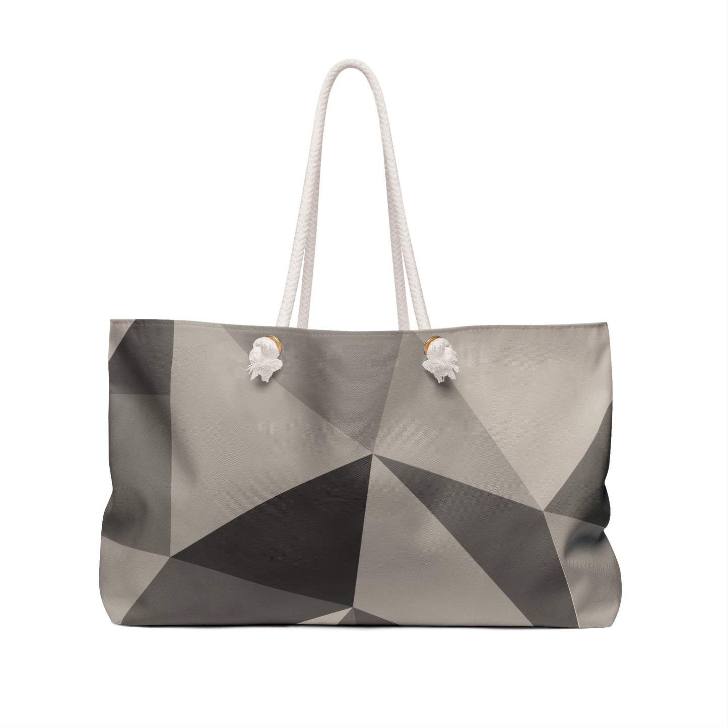 Chic Weekender Bag with Geometric Design, Stylish Travel Tote, Fashionable Diaper Bag, Beach Bag, Camping Equipment