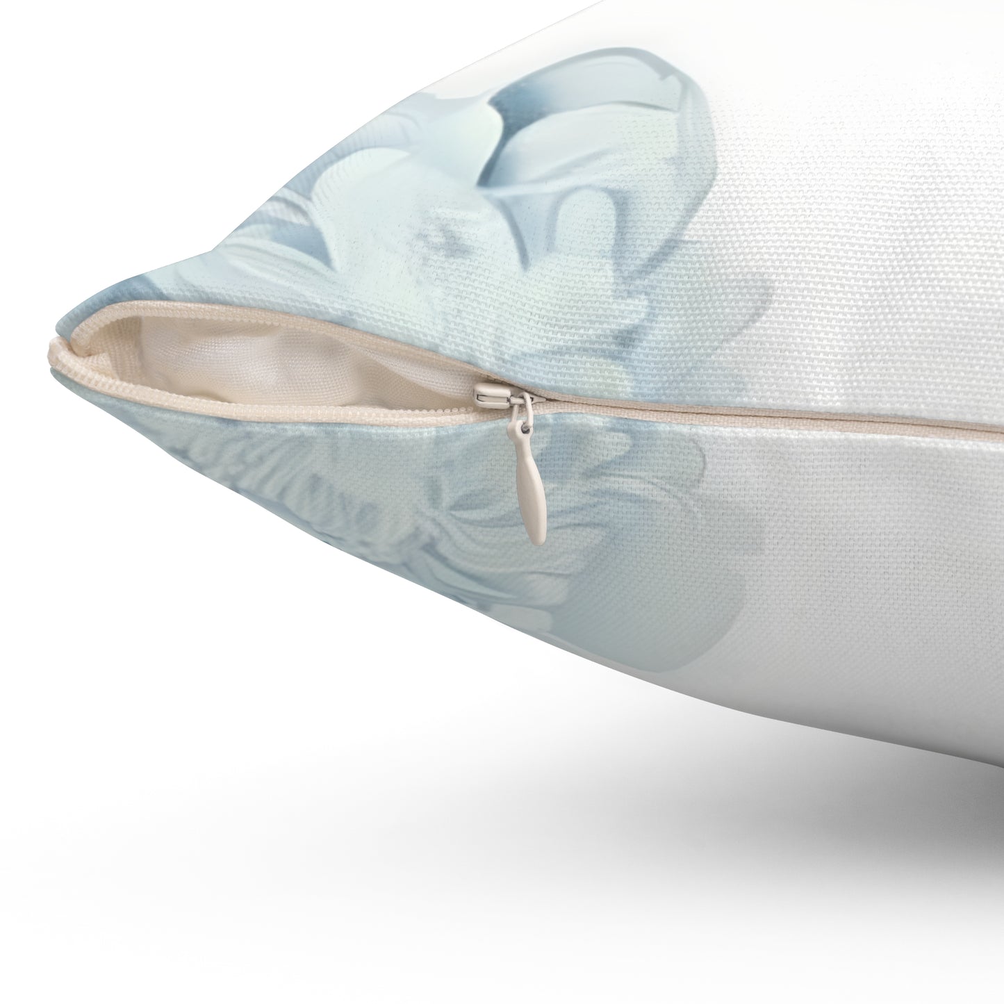 Monogram 'G' Floral Square Pillow – Blue Watercolor Initial Throw Pillow