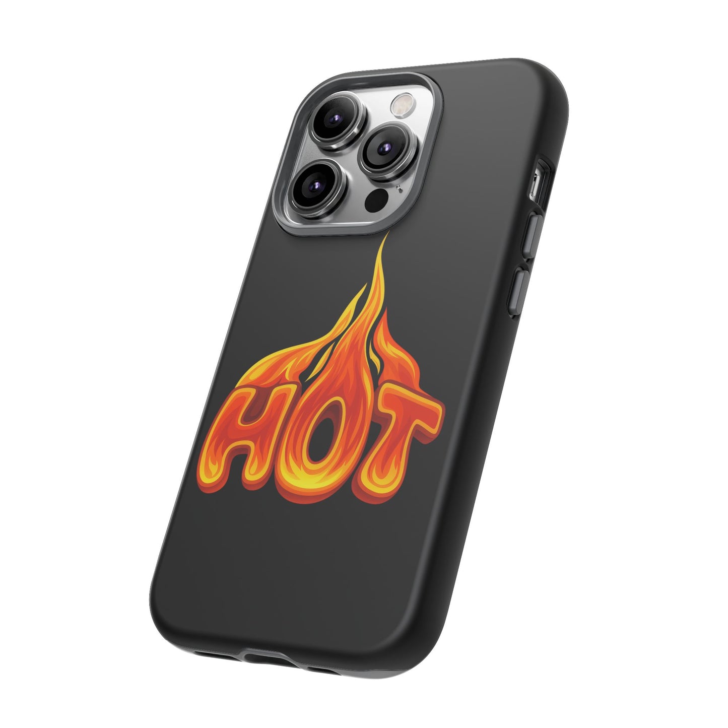 Stylish Phone Case, Hot Flames Design, Gift for Teens, Trendy Accessory, Protective Cover, Unique Phone Case