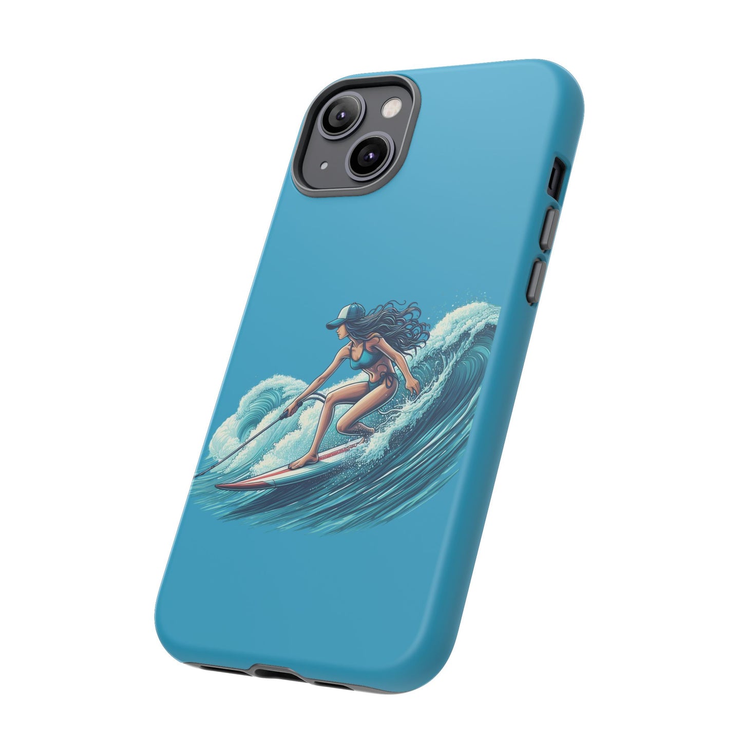 Surfing Phone Case, Coastal Vibes Phone Cover, Tough Cases for Beach Lovers, Ocean Art Phone Accessories, Summer Gift Idea