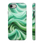 Stylish Phone Case, Tough Case, Green Abstract Design, Cell Phone Cover, Unique Gift, Trendy Accessory