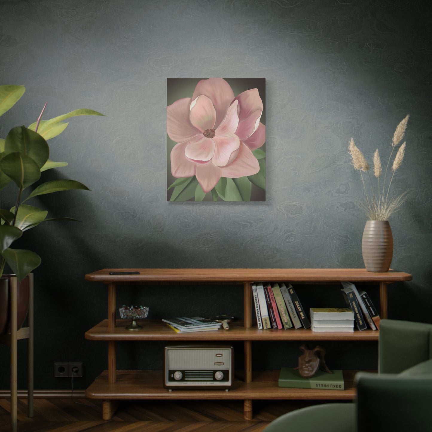Matte Canvas, Stretched, 1.25" Pink Flowers