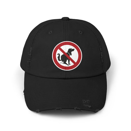 Unisex Distressed Cap with No Dogs Allowed Design | Casual Wear, Dog Owners Gift, Trendy Cap for Pet Lovers, Outdoor Style