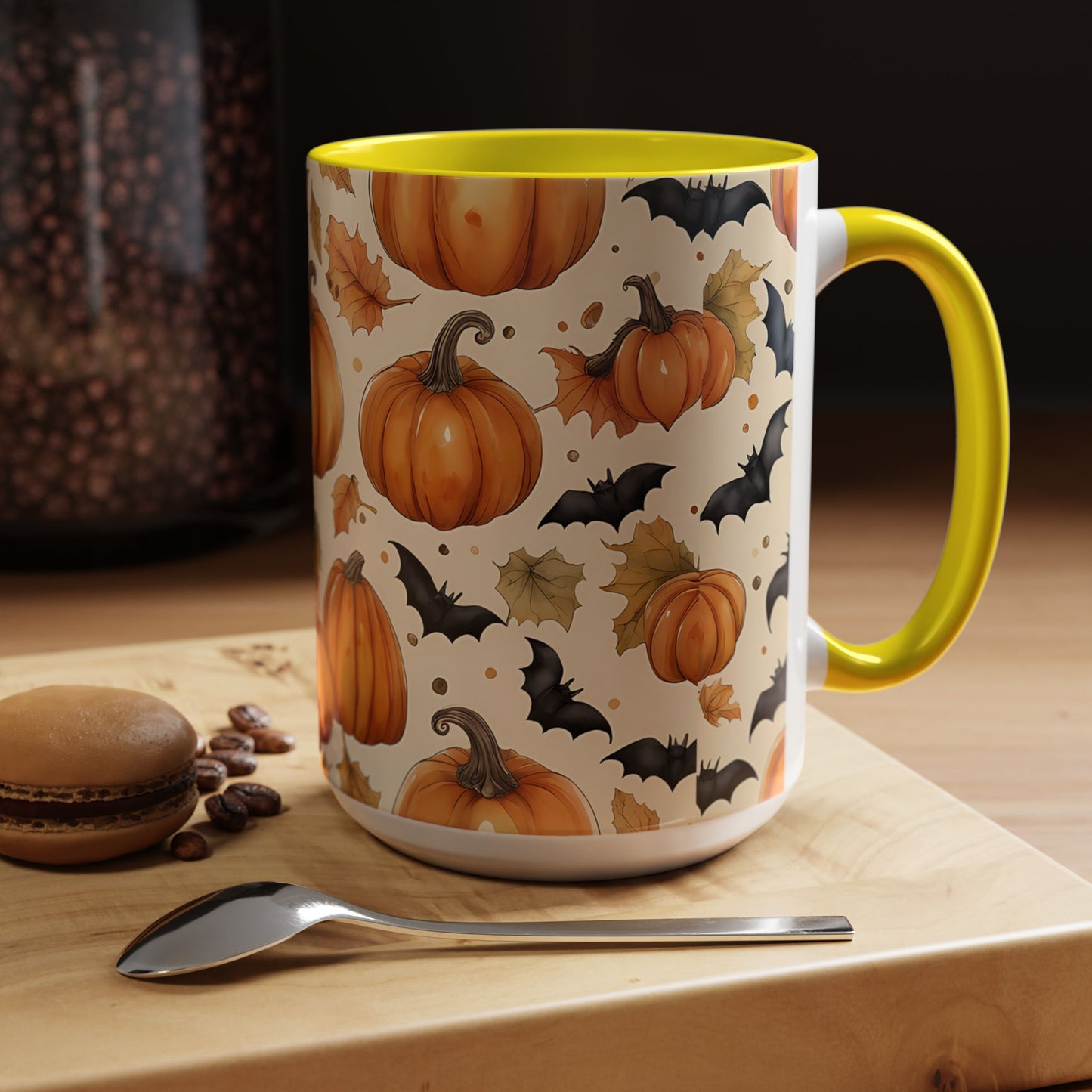 Pumpkin Halloween Coffee Mug, Fall Decor Mugs, Spooky Halloween Gifts, Autumn Drinkware, Seasonal Coffee Cups