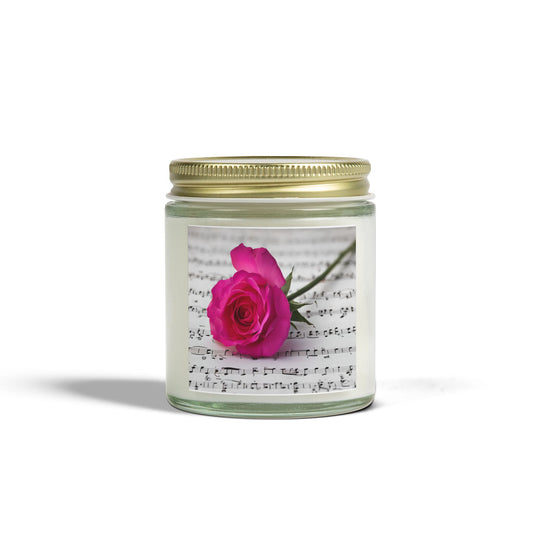 Romantic Floral Scented Candle - Coconut Apricot Wax, Rose Design, Home Decor Gift, Aromatherapy Candle, Unique Centerpiece