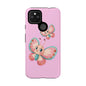 Cute Butterfly Phone Case, Tough Phone Cover, Girly Phone Accessory, Unique Gift for Her, Kids Phone Case, Floral Design Case