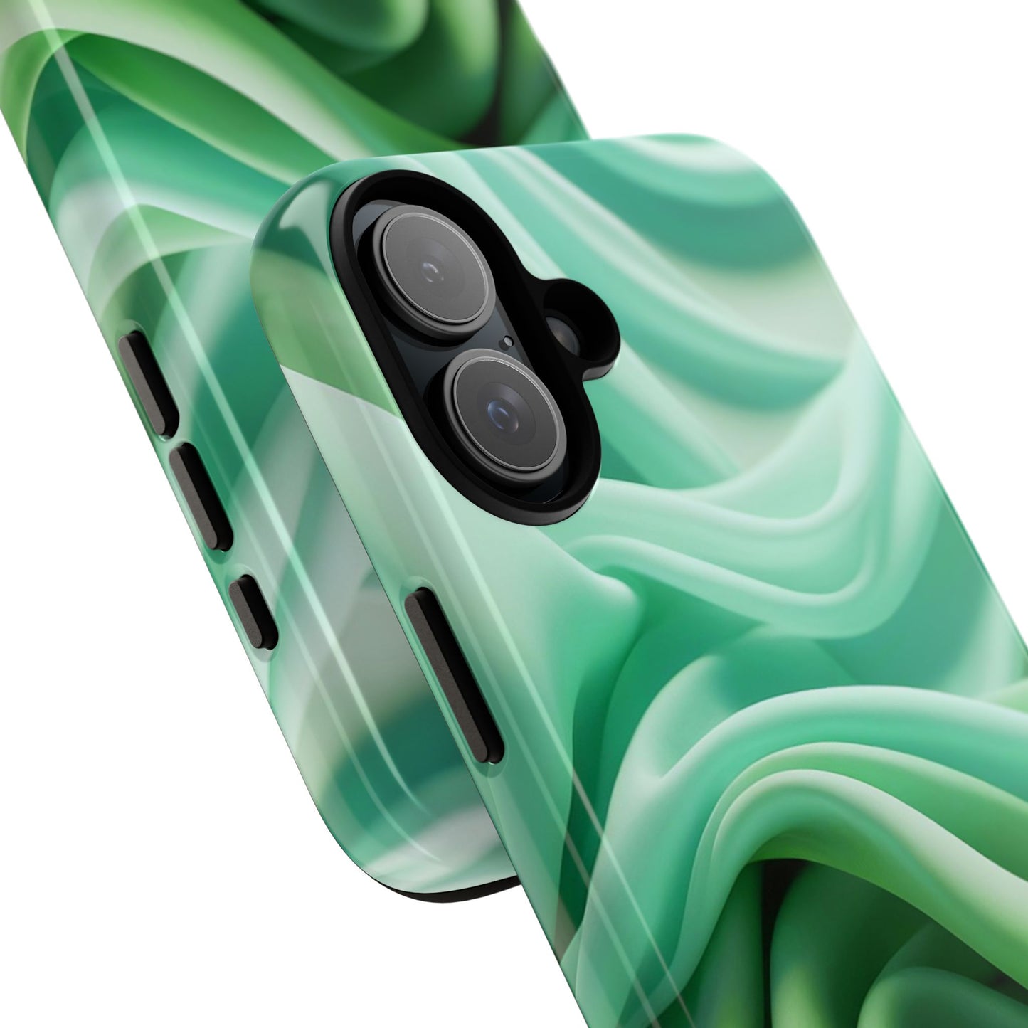 Stylish Phone Case, Tough Case, Green Abstract Design, Cell Phone Cover, Unique Gift, Trendy Accessory