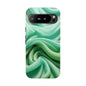 Stylish Phone Case, Tough Case, Green Abstract Design, Cell Phone Cover, Unique Gift, Trendy Accessory