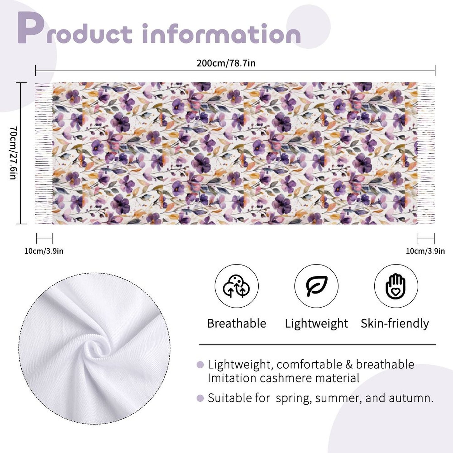 Cashmere-like Tassel Scarf