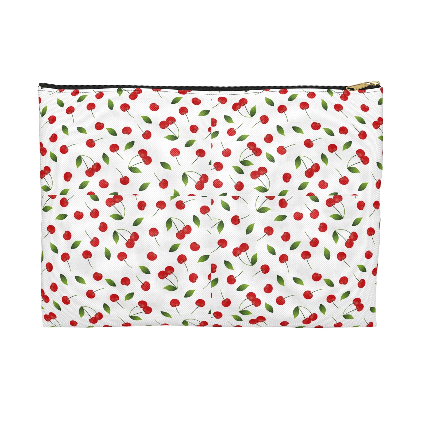 Cherry Blossom Accessory Pouch, Cute Toiletry Bag, Makeup Organizer, Gift for Her, Cherry Print Purse, Cherry Themed Essentials