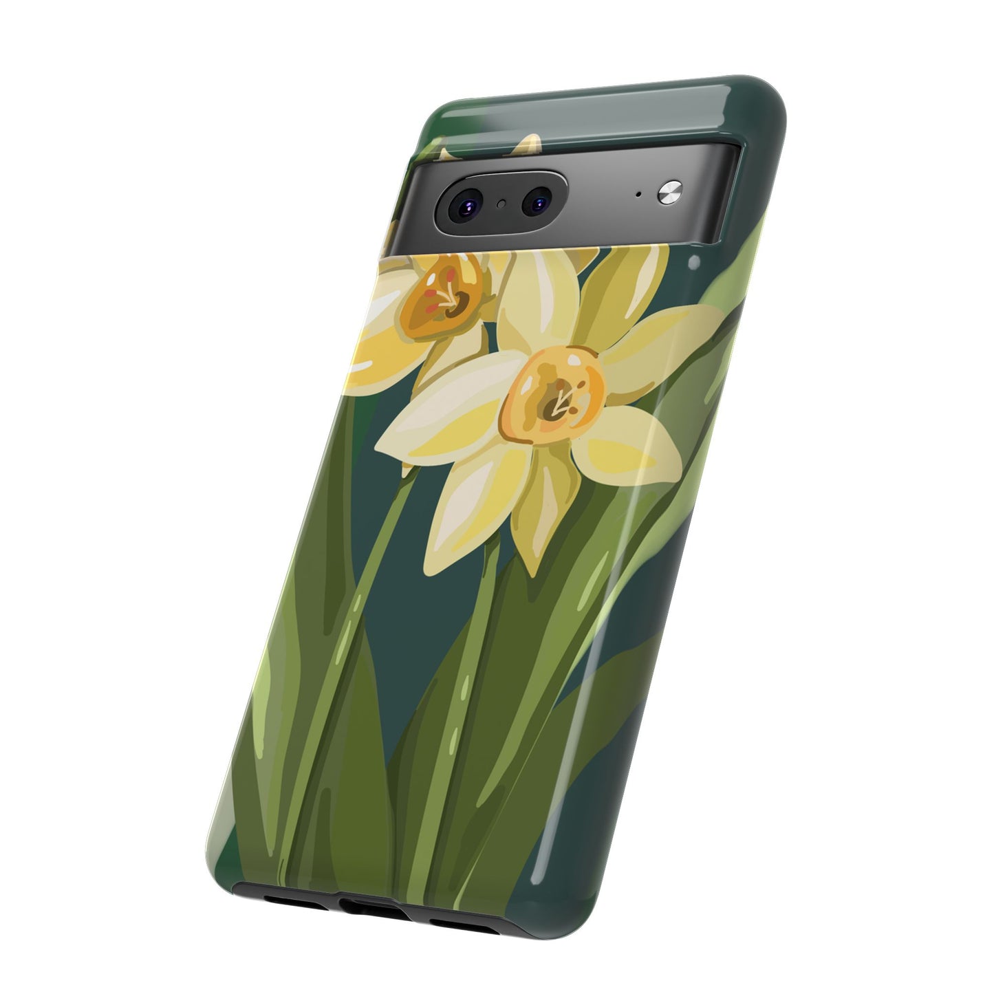 Floral Phone Case - Yellow Daffodil Design, Tough Phone Cover, Spring Decor, Floral Gift, Nature-Inspired Accessories