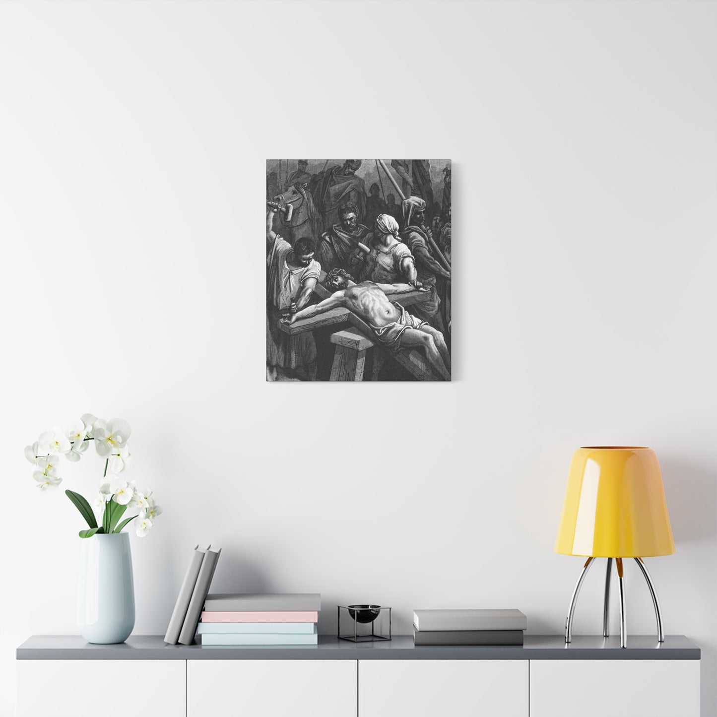Crucifixion Art Matte Canvas Print – Stretched Religious Wall Decor