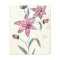 Matte Canvas, Stretched, 1.25" Tulips Pink Flowers