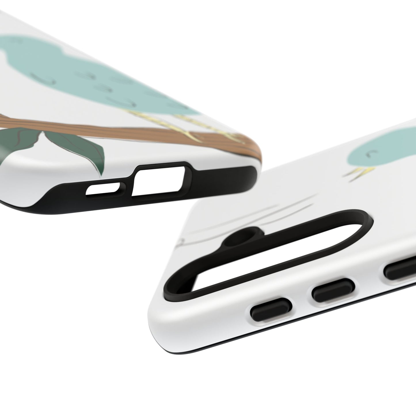 Birdsong Phone Case — Cute Blue Bird on Branch Protective Case