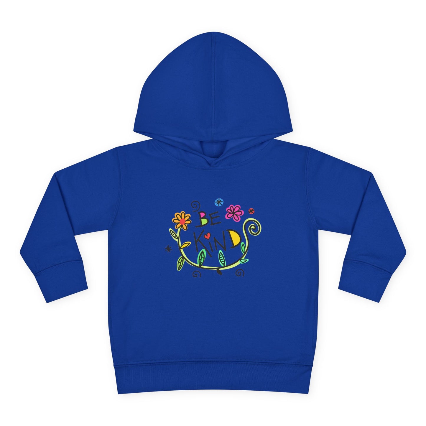 Toddler Fleece Hoodie - 'Be Kind' Floral Design, Cozy Kids Pullover, Cute Gift for Toddlers, Everyday Wear, Spring Outfit