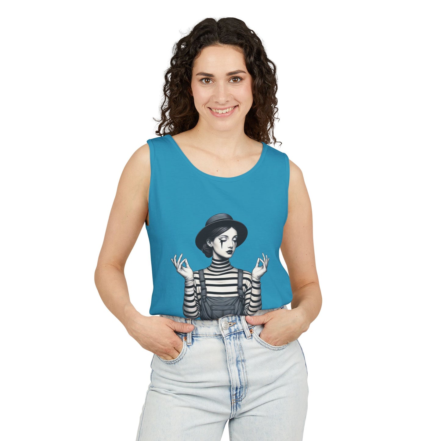 Bohemian Chic Tank Top with Artistic Print, Casual Summer Wear