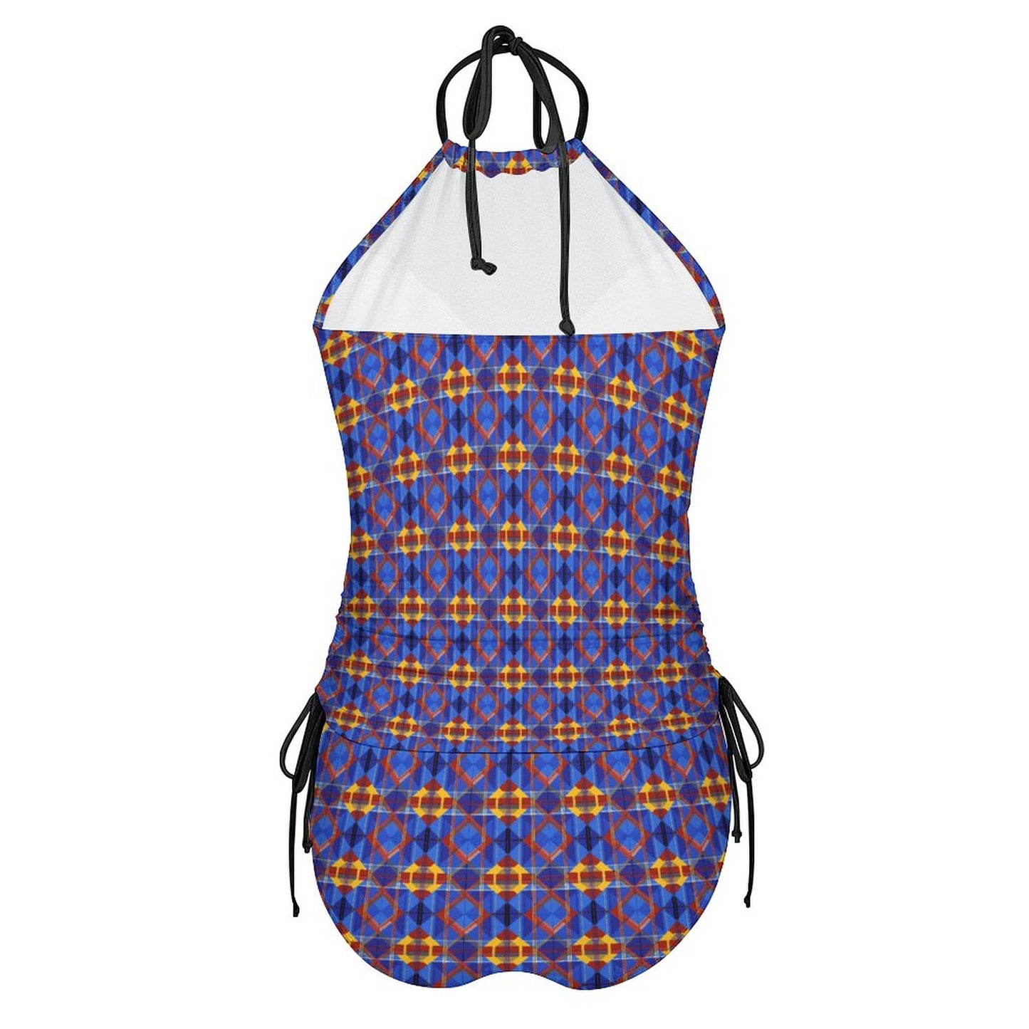 2-Piece Women's Tankini Set with High Neck Halter Top F145kA01 (All-Over Printing)