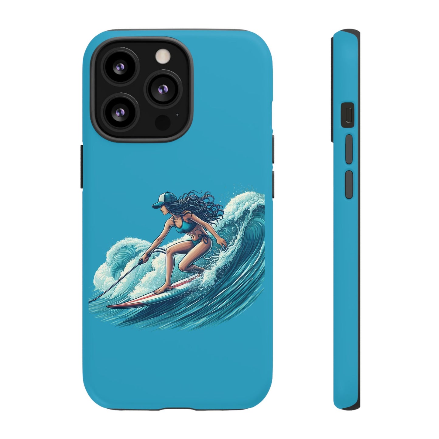 Surfing Phone Case, Coastal Vibes Phone Cover, Tough Cases for Beach Lovers, Ocean Art Phone Accessories, Summer Gift Idea