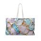 Elegant Marble Print Weekender Bag, Stylish Travel Tote, Beach Bag