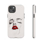 Stylish Phone Case with Artistic Lip Design, Femme Tech Accessory, Trendy Device Cover, Gift for Her, Unique Phone Accessories
