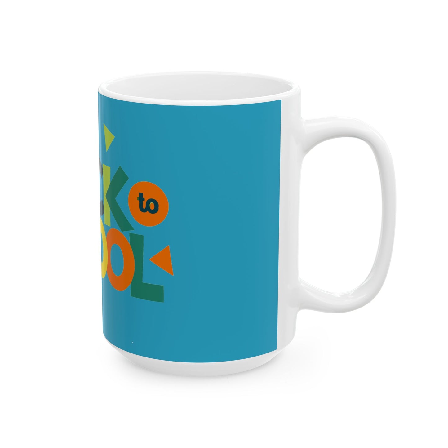 Back to School Ceramic Mug | Fun and Colorful Coffee Cup for Students | Unique Gift for Teachers, School Supplies, Back-to-School