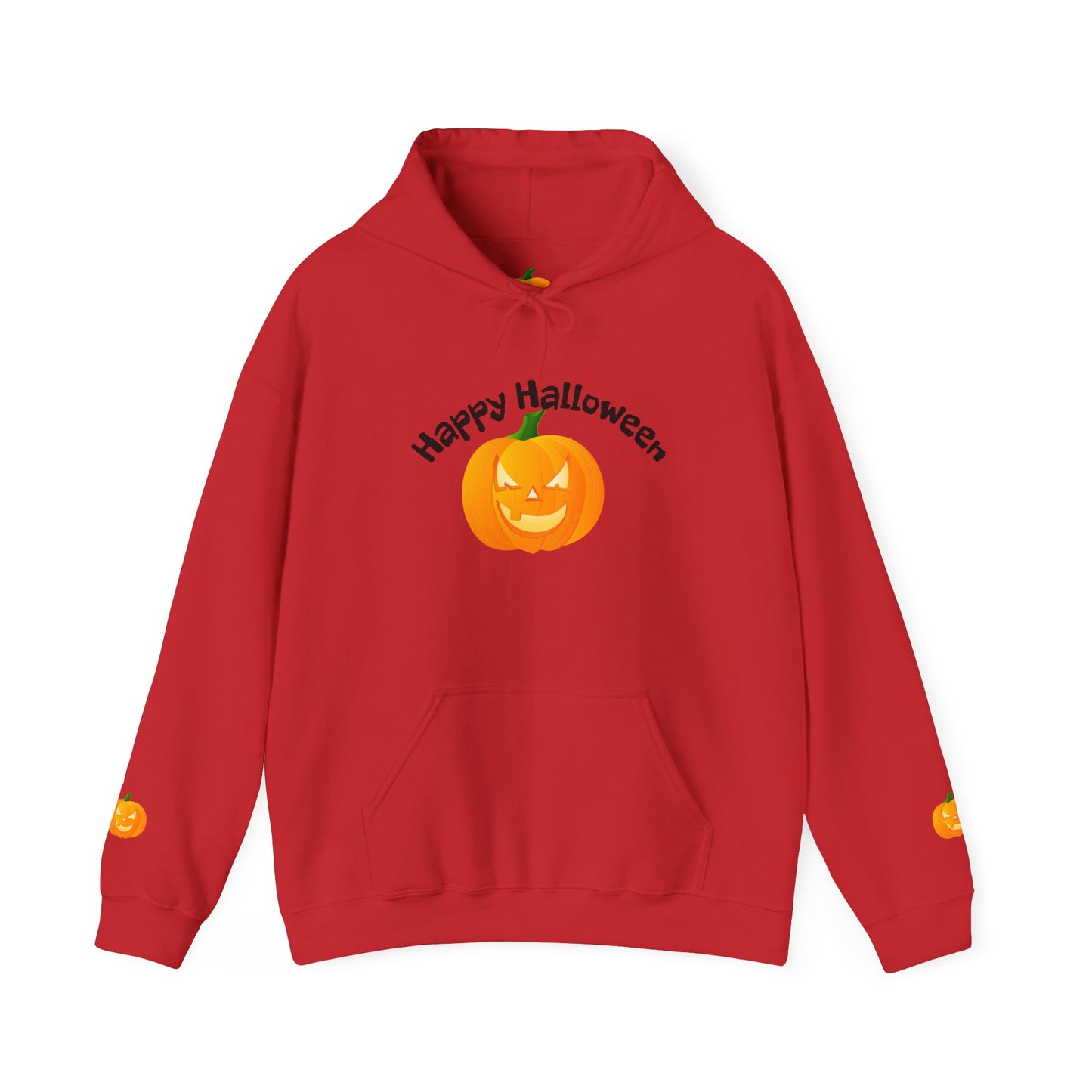 Halloween Pumpkin Hoodie with 'Happy Halloween' Design, Cozy Unisex Sweatshirt for Fall Celebrations, Perfect for Halloween Parties, [...]