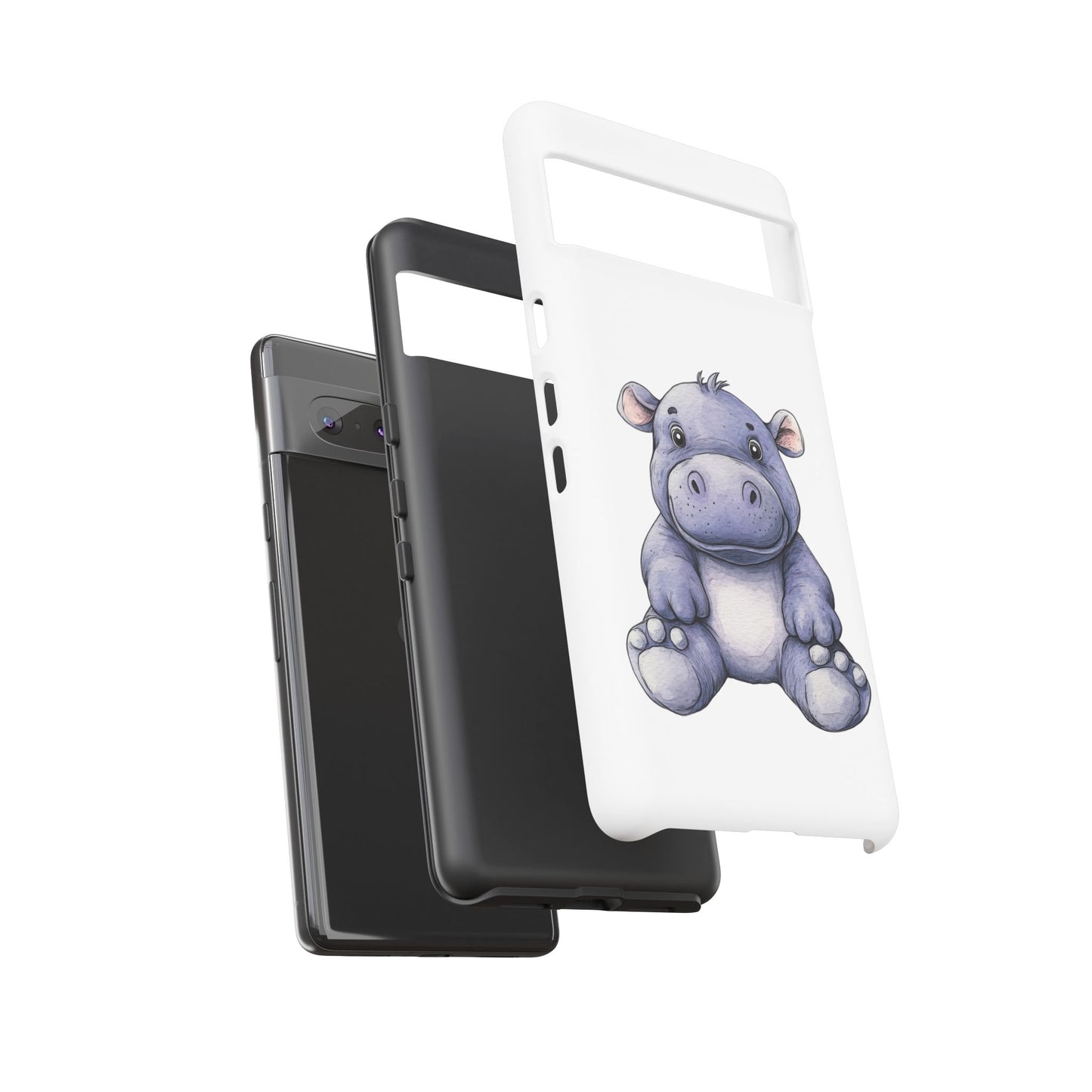 Cute Hippo Phone Case, Unique Tough Cases, Animal Lover Gift, Cute Animal Design, Baby Animal Phone Accessory