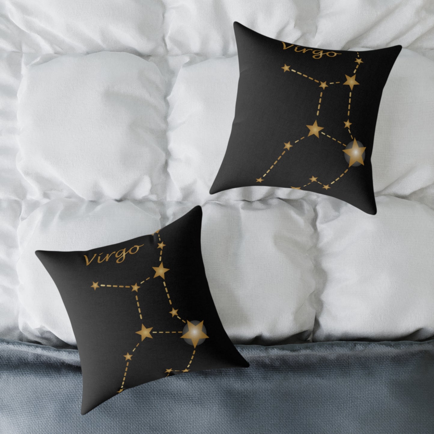 Virgo Constellation Throw Pillow - Zodiac Home Decor, Astrology Gift, Star Sign Cushion, Unique Housewarming Item, Celestial Design