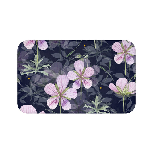 Floral Elegance Bath Mat - Soft Rug for Bathroom Decor, Home Spa, Spring Gift, Cozy Vibe