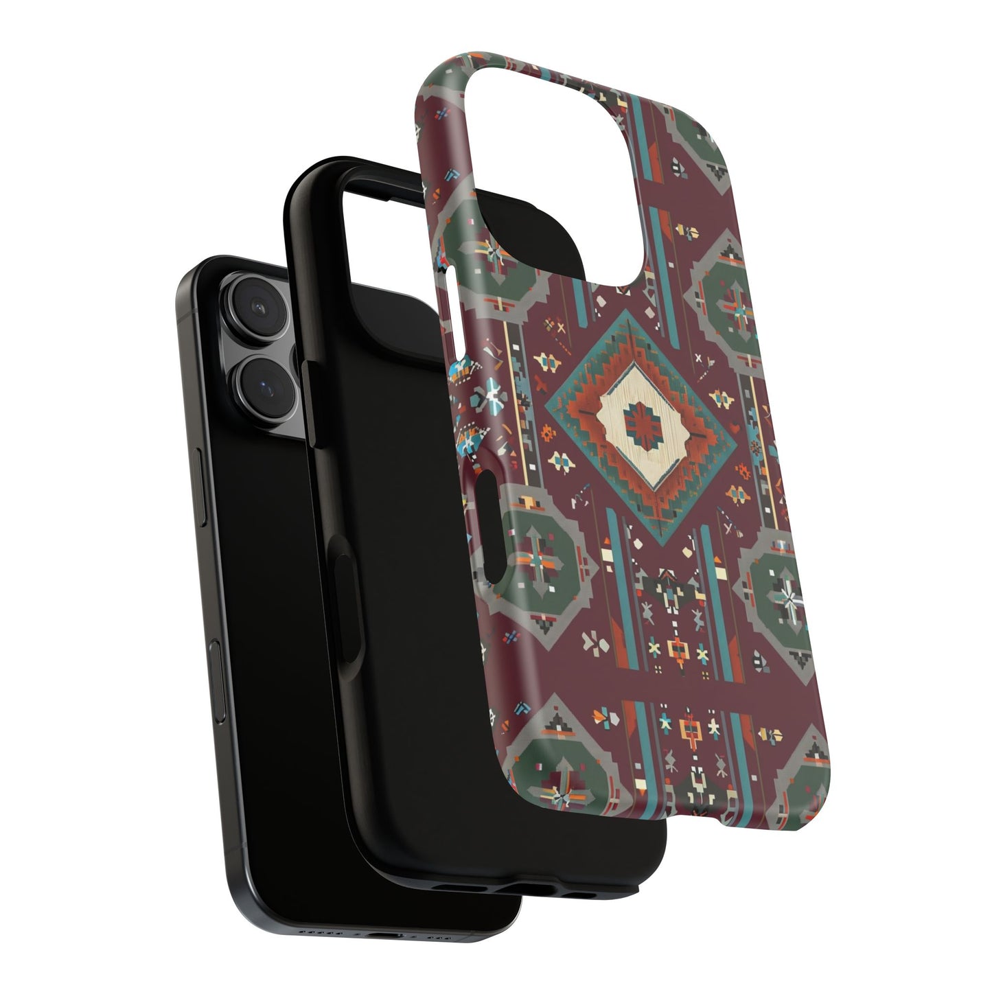 Tribal Pattern Phone Case - Boho Chic, Tough Durable Cover, Stylish Tech Accessory, Gift for Him/Her, Festival Essentials