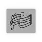 Music Notes Rectangular Mouse Pad – Treble Clef & Staff Desk Mat for Musicians