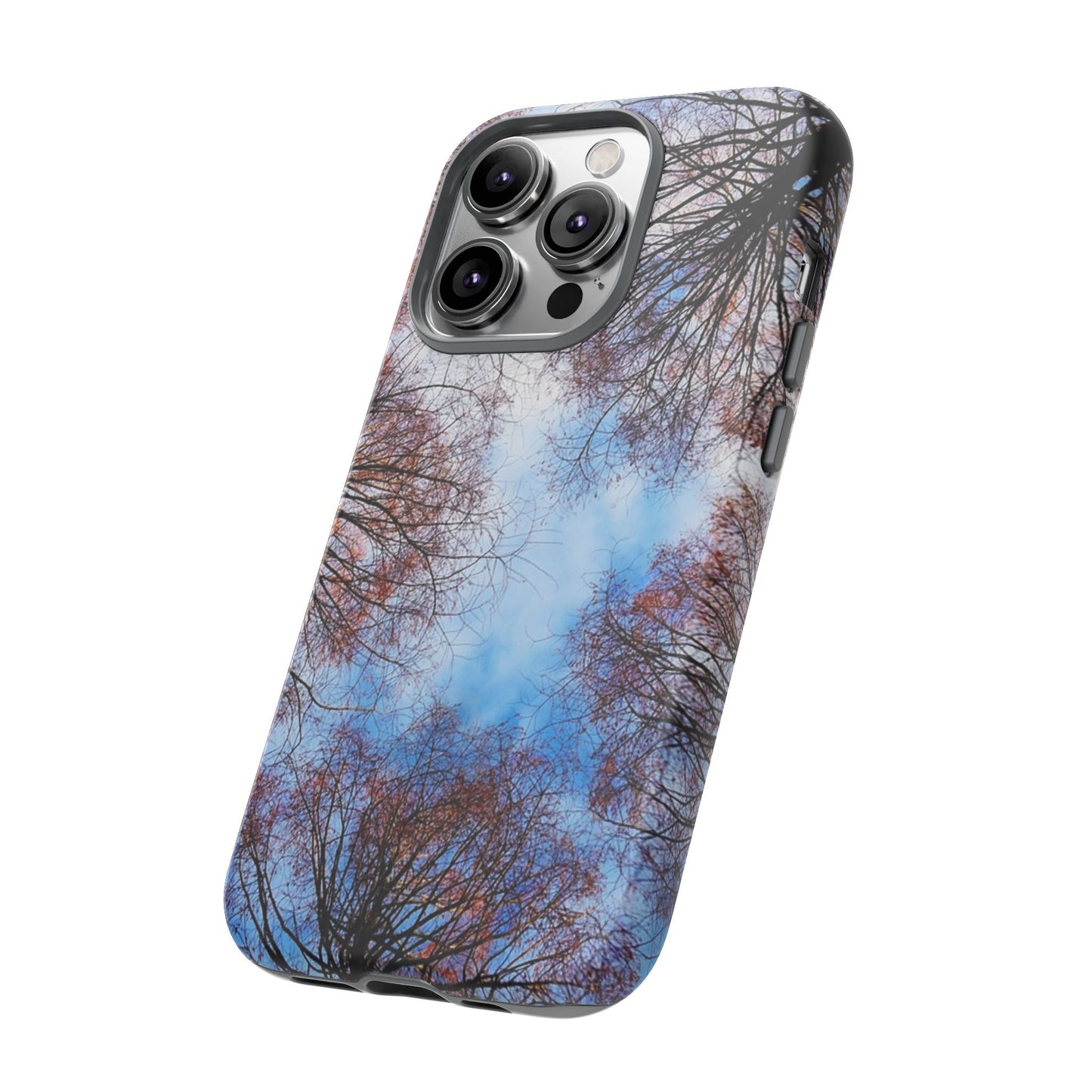 Skyward Trees Phone Case — Nature Forest Canopy Protective Tough Case
