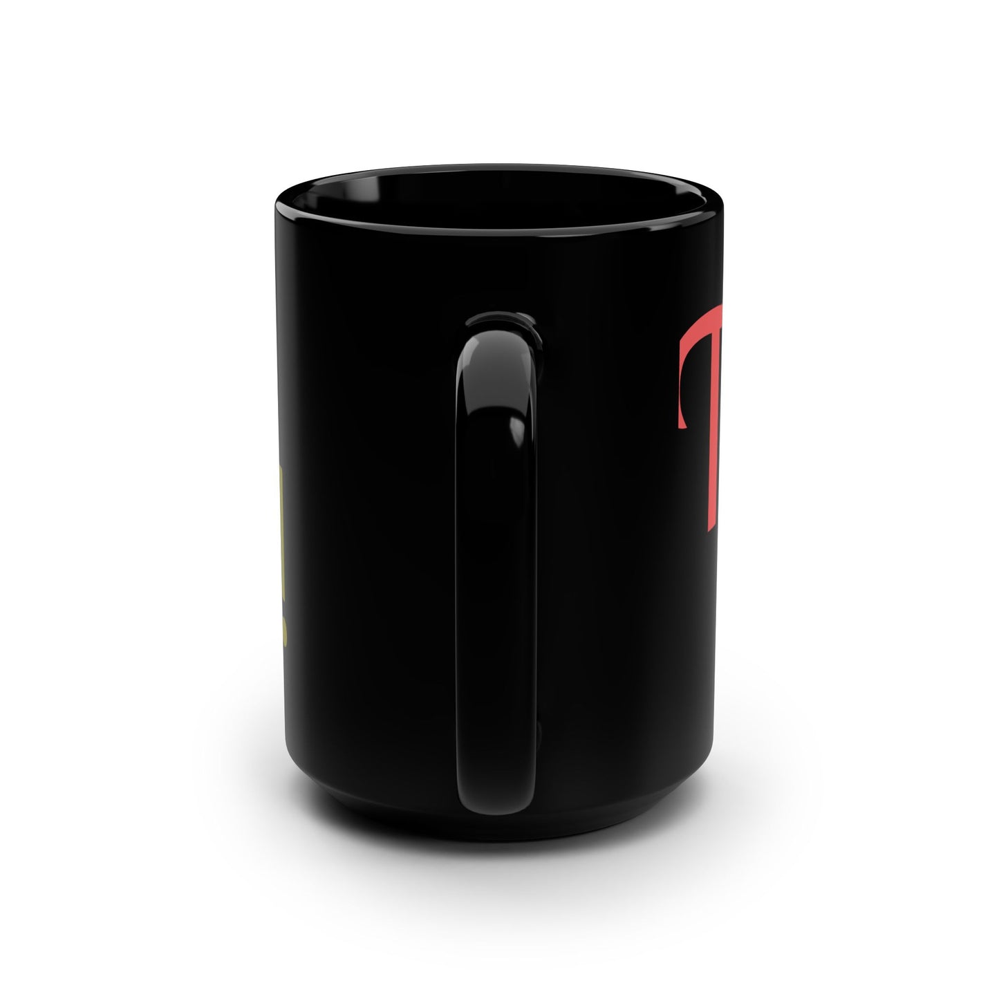 Thank You Mug — Bold Retro Typography 15oz Black Ceramic Coffee Cup
