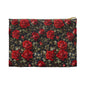 Elegant Floral Accessory Pouch | Perfect for Makeup, Travel, or Gifts | Rose Pattern Pouch for Women