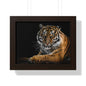 Majestic Tiger Wall Art Print, Framed Horizontal Poster, Animal Decor, Home Office Decoration, Wildlife Art, Gift Idea