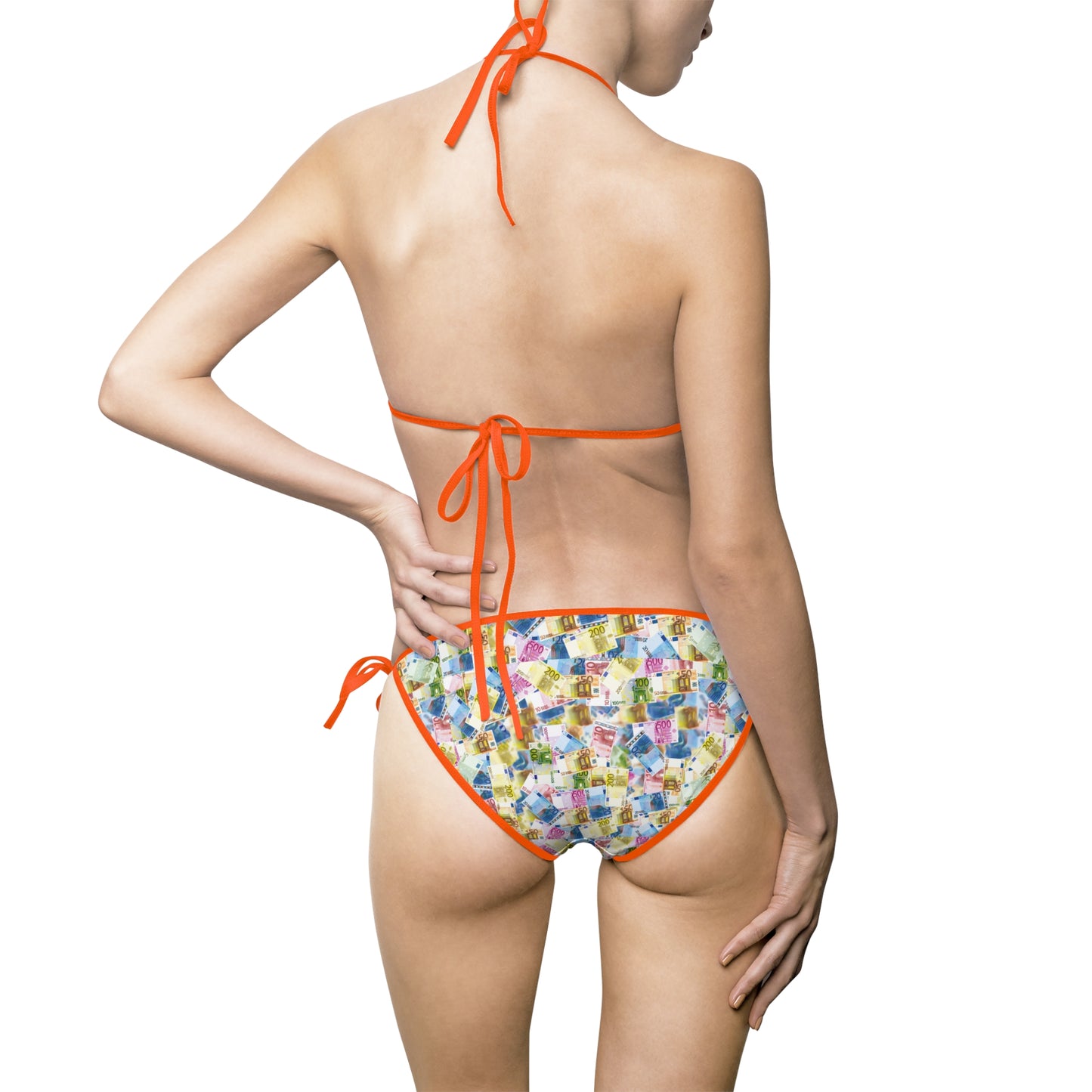 Colorful Floral Print Women's Bikini Swimsuit, Beachwear
